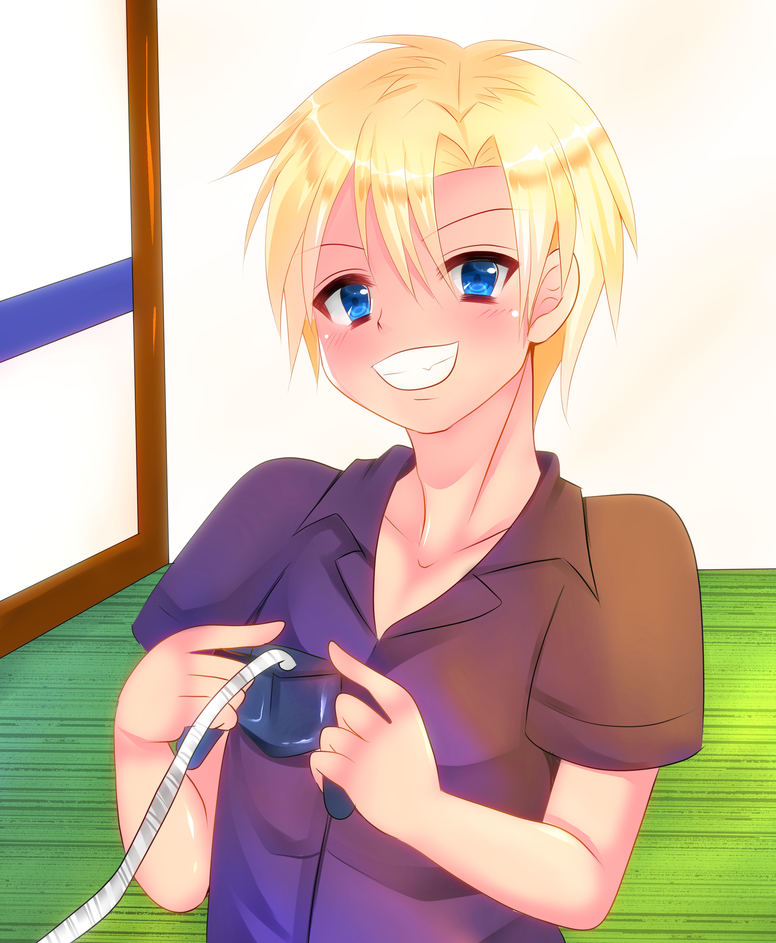 ゲームをする男の子 イラスト制作依頼はタノムノ