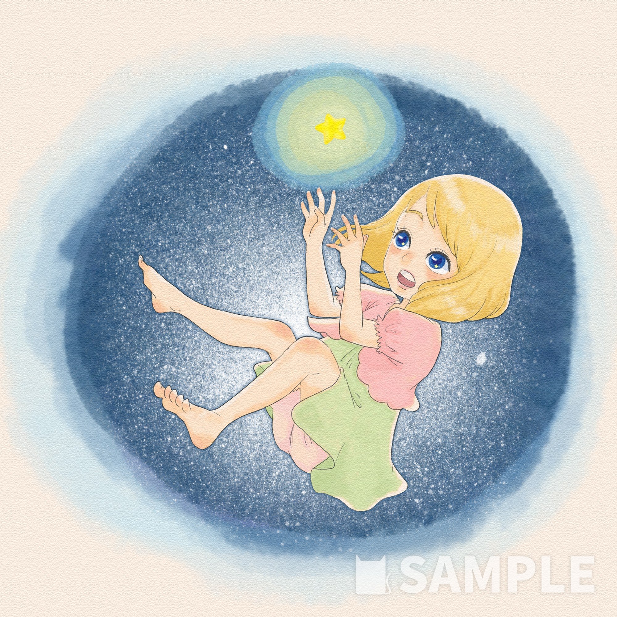 星と女の子 イラスト制作依頼はタノムノ