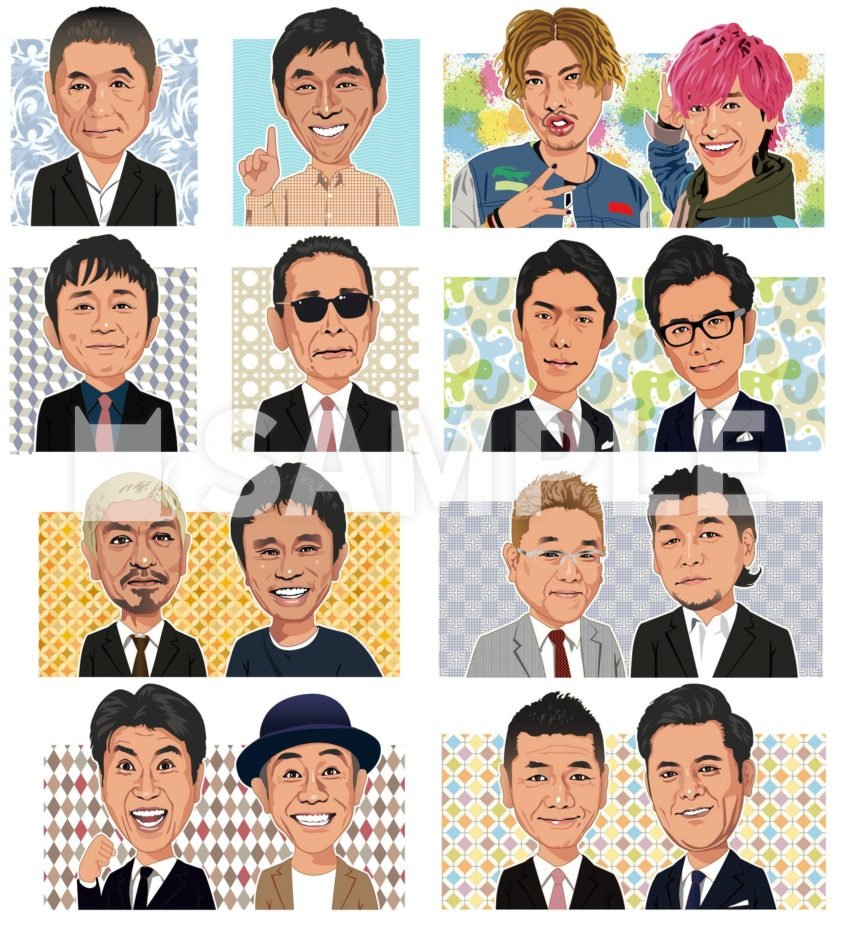 テレビ番組用似顔絵イラスト イラスト制作依頼はタノムノ テレビ番組用似顔絵イラスト イラスト制作依頼はタノムノ