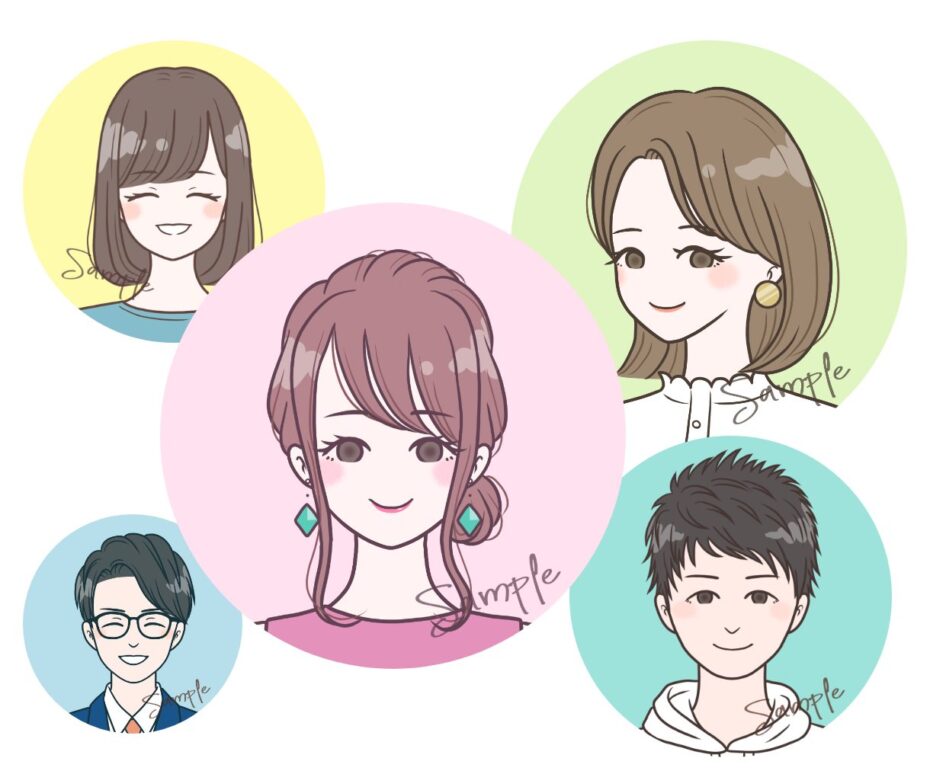 レトロ おしゃれでかわいいアイコンを描きます イラスト制作依頼はタノムノ レトロ おしゃれでかわいいアイコンを描きます イラスト制作依頼はタノムノ