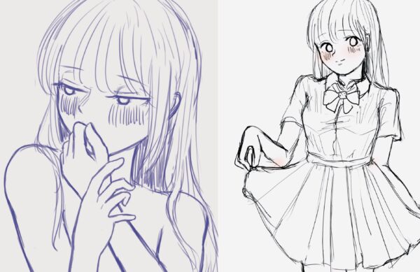 ラフ画を描きます。 - イラスト制作依頼はタノムノ